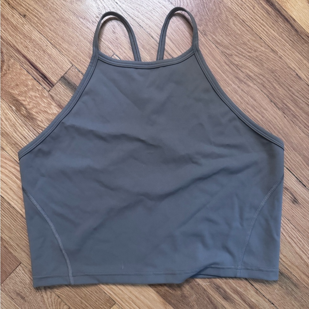 Lululemon Grn High Neck Yoga Tank sz 8
